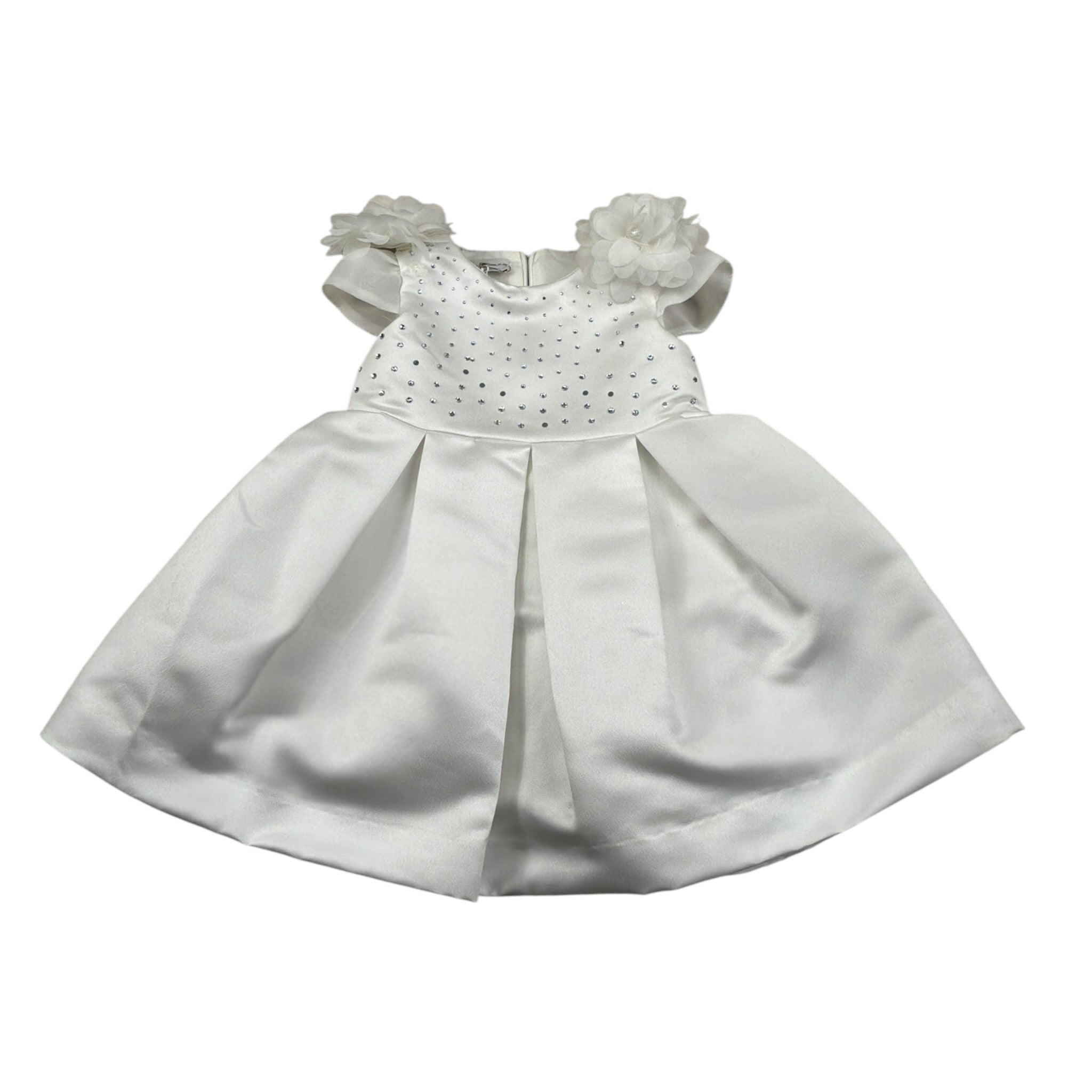 Petit Abito Mezza Manica tinta unita Bianco per Neonata S2014010 BIANCO PETIT 