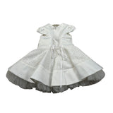 Petit Abito Mezza Manica tinta unita con Tulle Bianco per Neonata S2014013 BIANCO PETIT 
