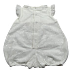 Petit Pagliaccetto Giromanica tinta unita con Tull Bianco per Neonata S7214562 BIANCO PETIT 