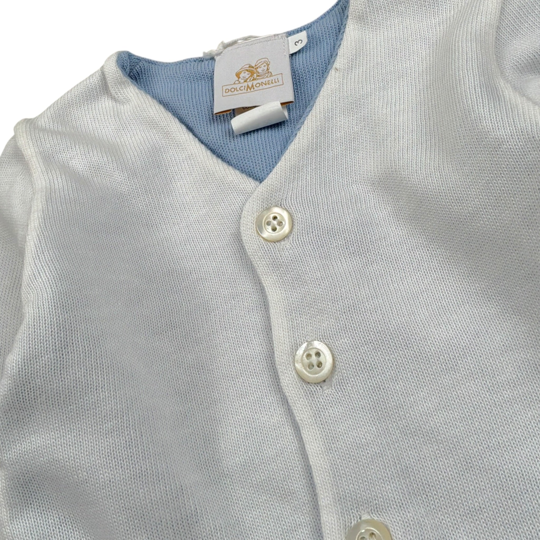 Petit Bateau Cardigan tinta unita Azzurro per Neonato 431802116 AZZURRO PETIT BATEAU 