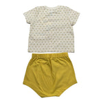 Petit Bateau Completo 2 Pezzi T-Shirt-Coulotte Beige per Neonato A09JB BEIGE PETIT BATEAU 