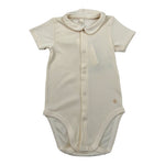Petit Bateau Body tinta unita Mezza Manica Beige per Neonato A09MP BEIGE PETIT BATEAU 