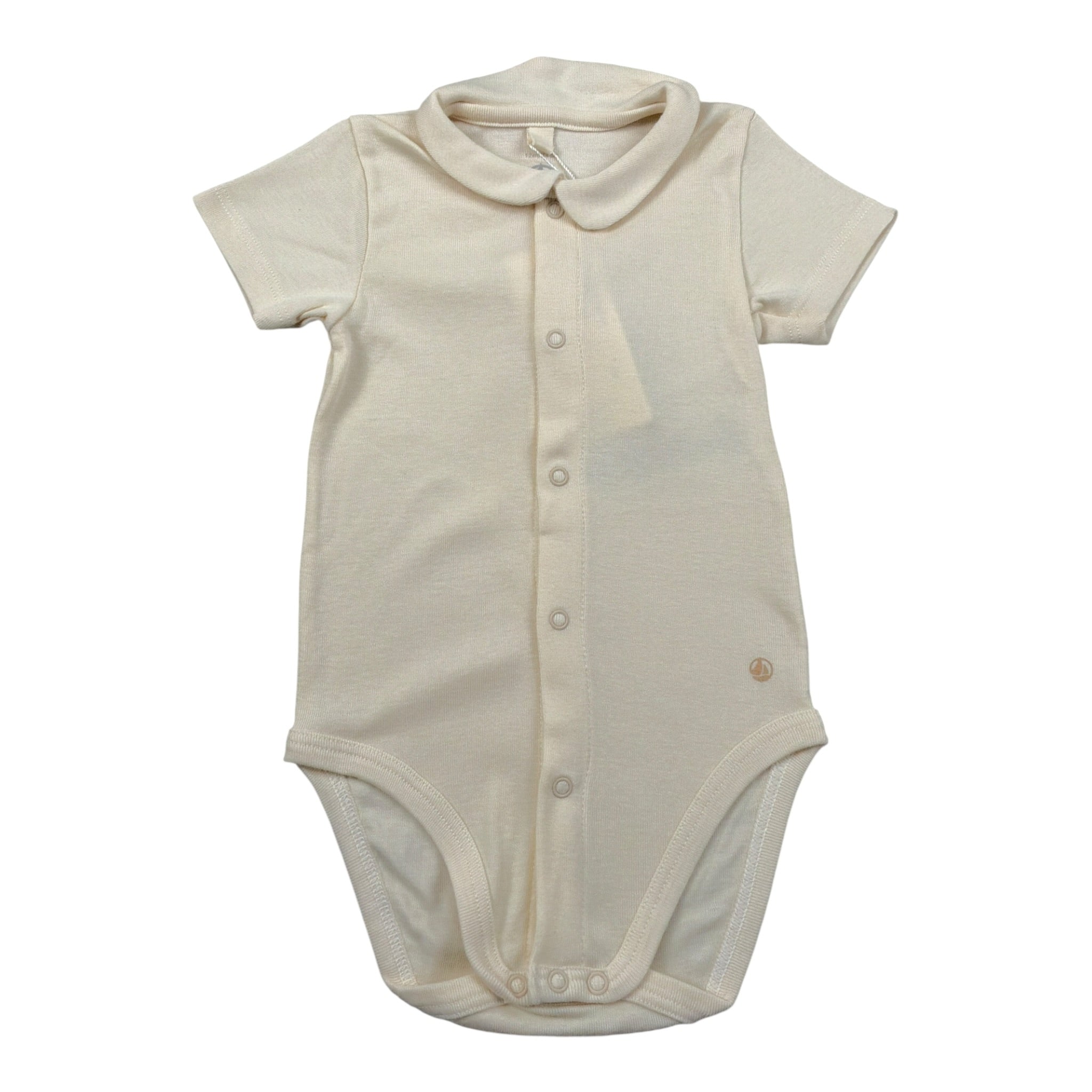 Petit Bateau Body tinta unita Mezza Manica Beige per Neonato A09MP BEIGE PETIT BATEAU 