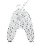 Petit Indi Tuta Intera Tinta Unita con Stampa Fiori per Neonata SS25B1235 BIANCO PETIT INDI 