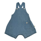 Petit Indi Salpette Tinta Unita In Denim per Neonata SS25B2637 BLU PETIT INDI 