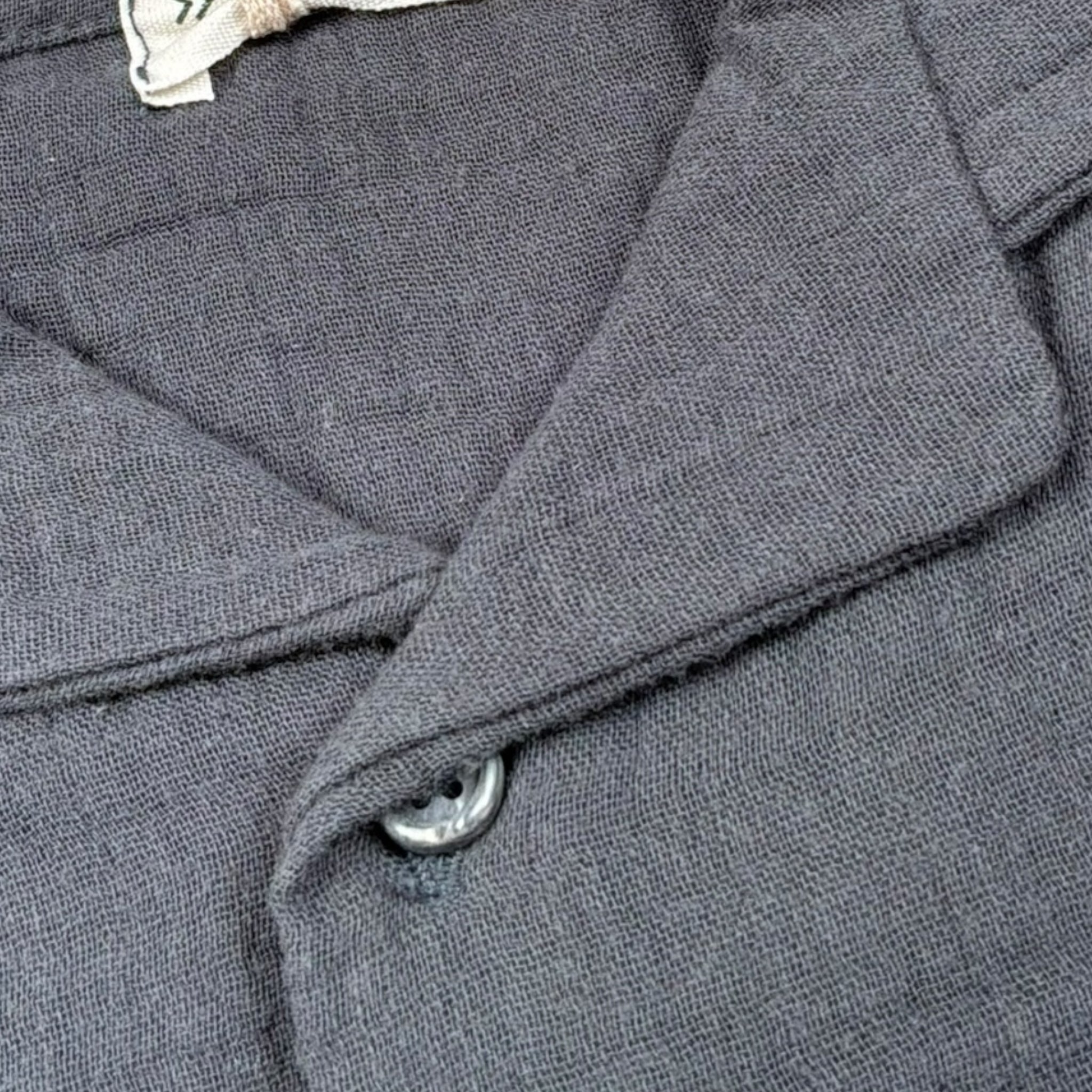 Petit Indi Camicia Mezza Manica Tinta Unita per Neonato SS25BK7326X GRIGIO PETIT INDI 