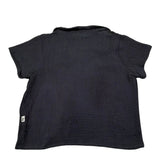 Petit Indi Camicia Mezza Manica Tinta Unita per Neonato SS25BK7326X GRIGIO PETIT INDI 