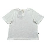 Petit Indi T-Shirt Girocollo Tinta Unita per Neonato SS25BK7617N BIANCO PETIT INDI 