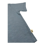 Petit Indi T-Shirt Tinta Unita con Bottone per Bambino SS25BK7655J BLU PETIT INDI 