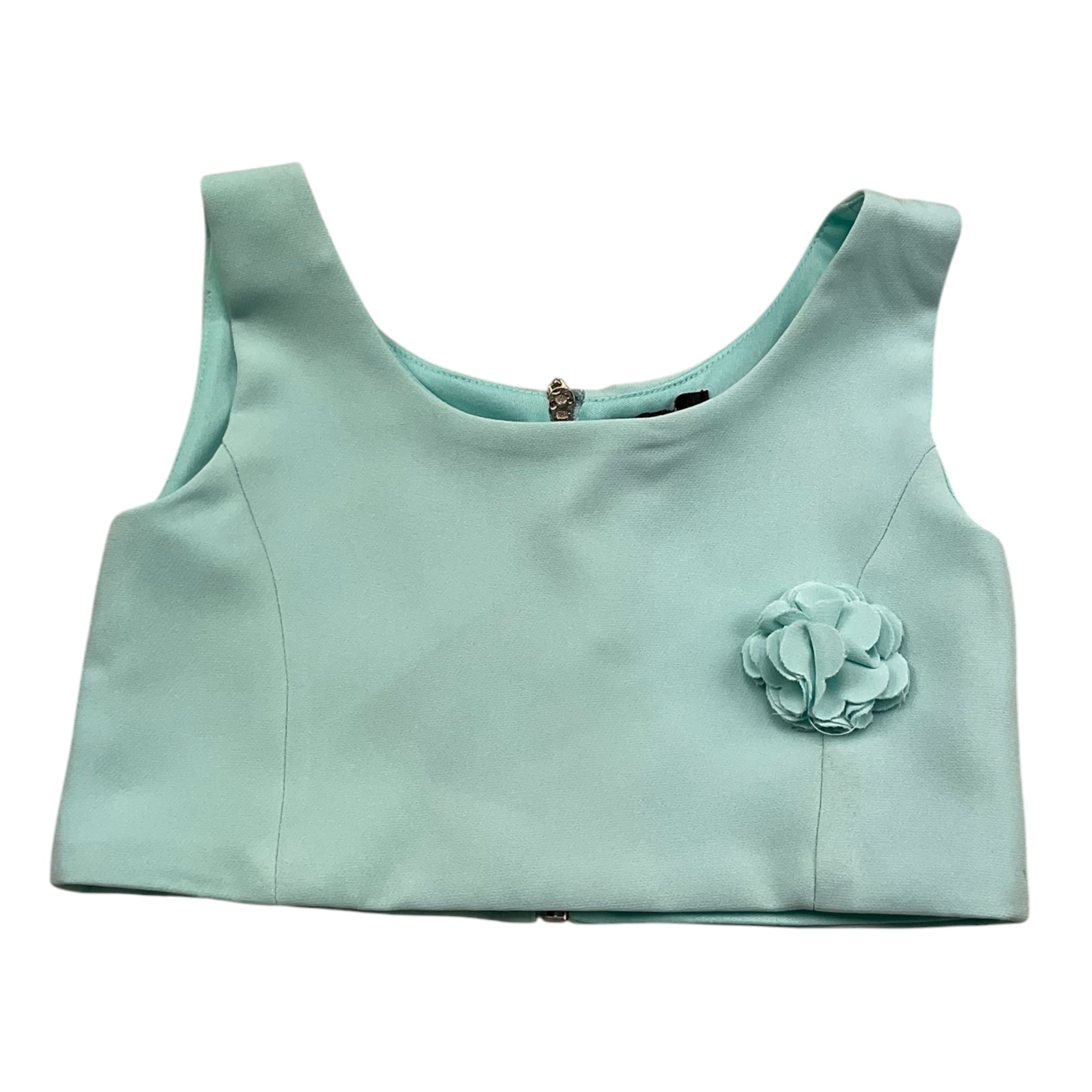 Petit Posh Top Giromanica Tinta Unita per Bambina GFBS25070TP VERDE ACQUA PETIT POSH 