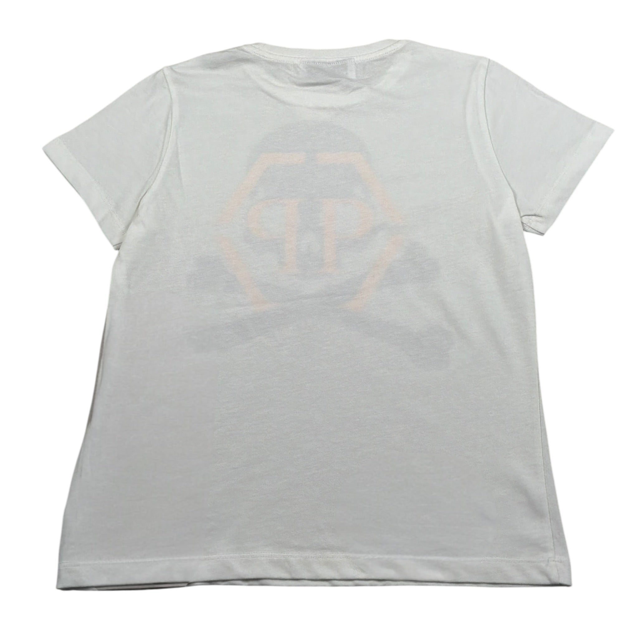 Philipp Plein T-Shirt Girocollo tinta unita con Stampa Bianco per Bambino 2TM004 BIANCO PHILIPP PLEIN 