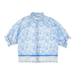 Philosophy Camicia Mezza Manica Tinta Unita con Fantasia Fiori per Bambina I1E304 BIANCO PHILOSOPHY 
