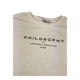 Philosophy T-Shirt Girocollo Tinta Unita con Stampa per Bambina I1E605 BIANCO PHILOSOPHY 
