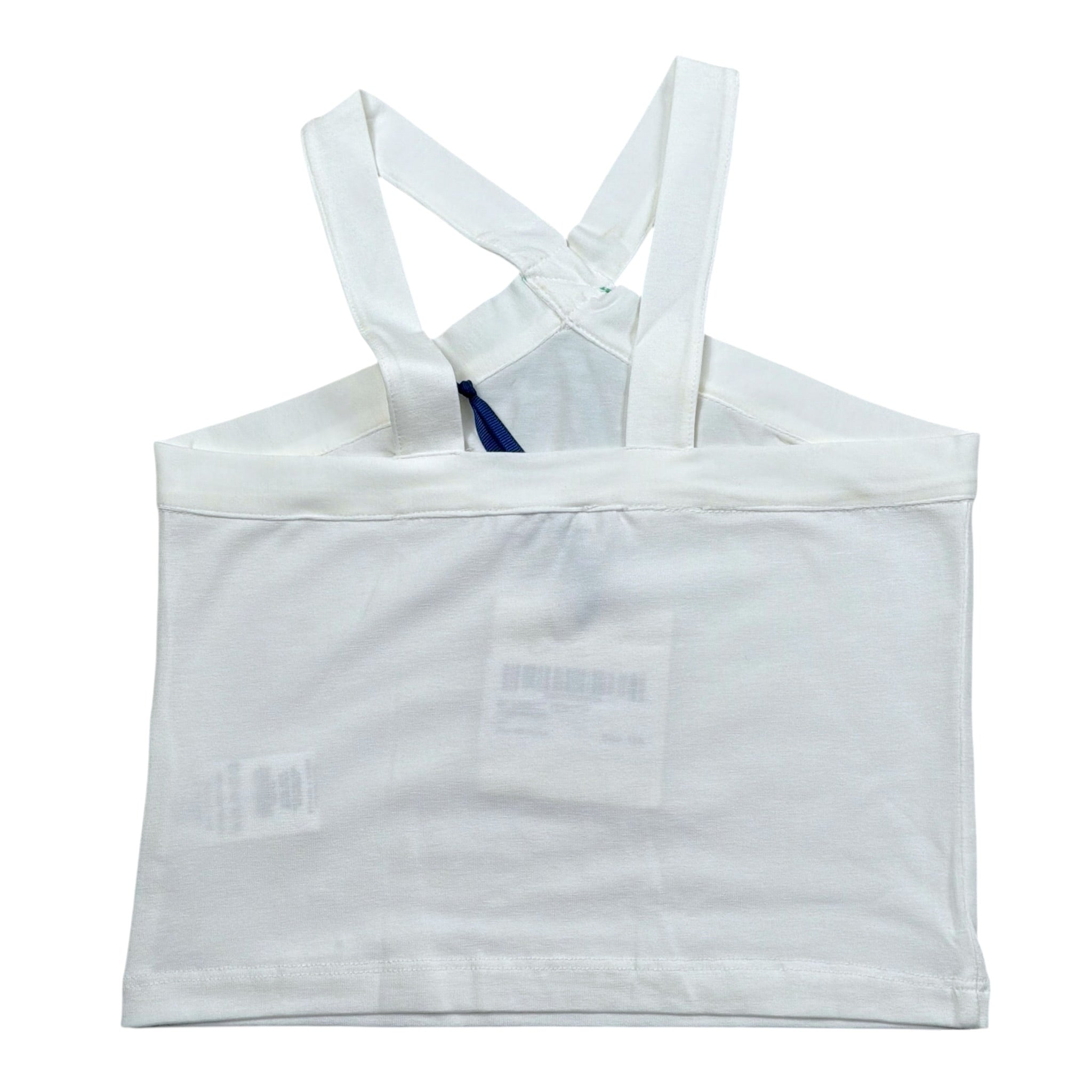 Piccola Ludo Top Tinta Unita con Applicazione per Bambina BF9WB077 BIANCO PICCOLA LUDO 