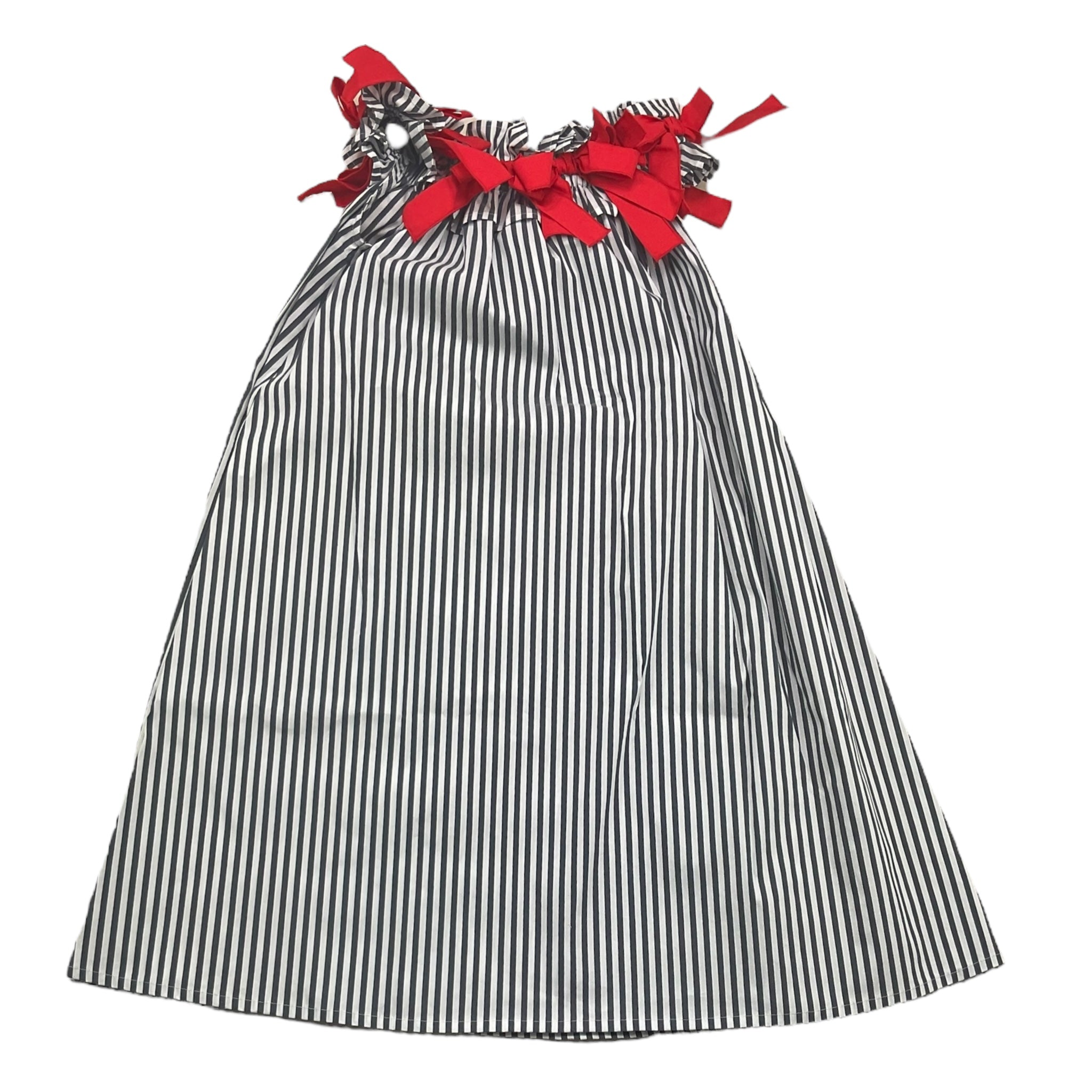 Piccola Ludo Abito Tinta Unita con Fantasia A Righe per Bambina BS10WB023 BIANCO PICCOLA LUDO 