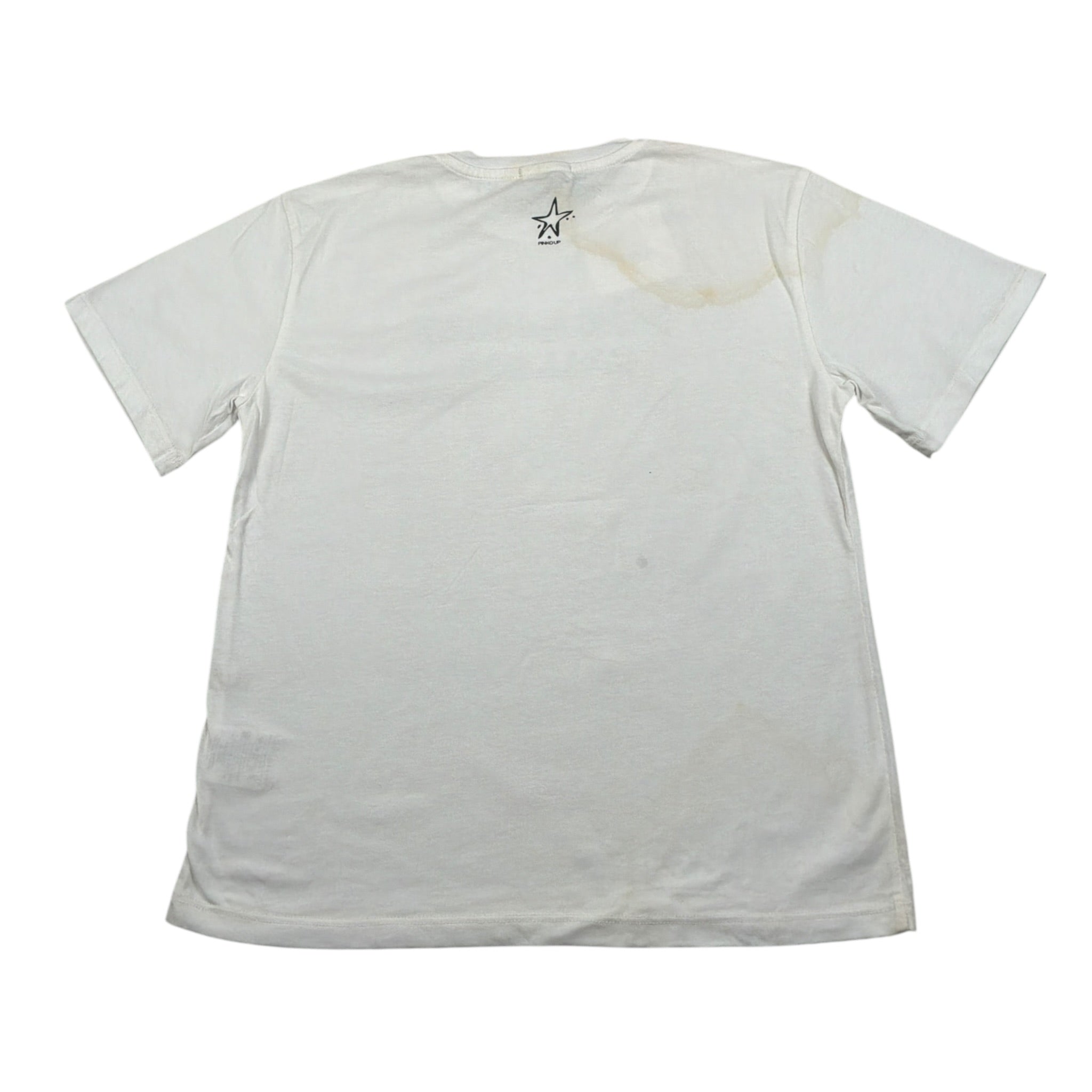 Pinko T-Shirt Girocollo tinta unita con Logo Bianco per Bambina 029830 BIANCO PINKO 