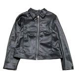 Pinko Giubbino Tinta Unita con Zip In Ecopelle per Bambina F3PIBGJK222 NERO PINKO 