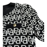 Pinko Cardigan tinta unita con Stampe Logo Nero per Bambina F3PIJGCA199 NERO PINKO 