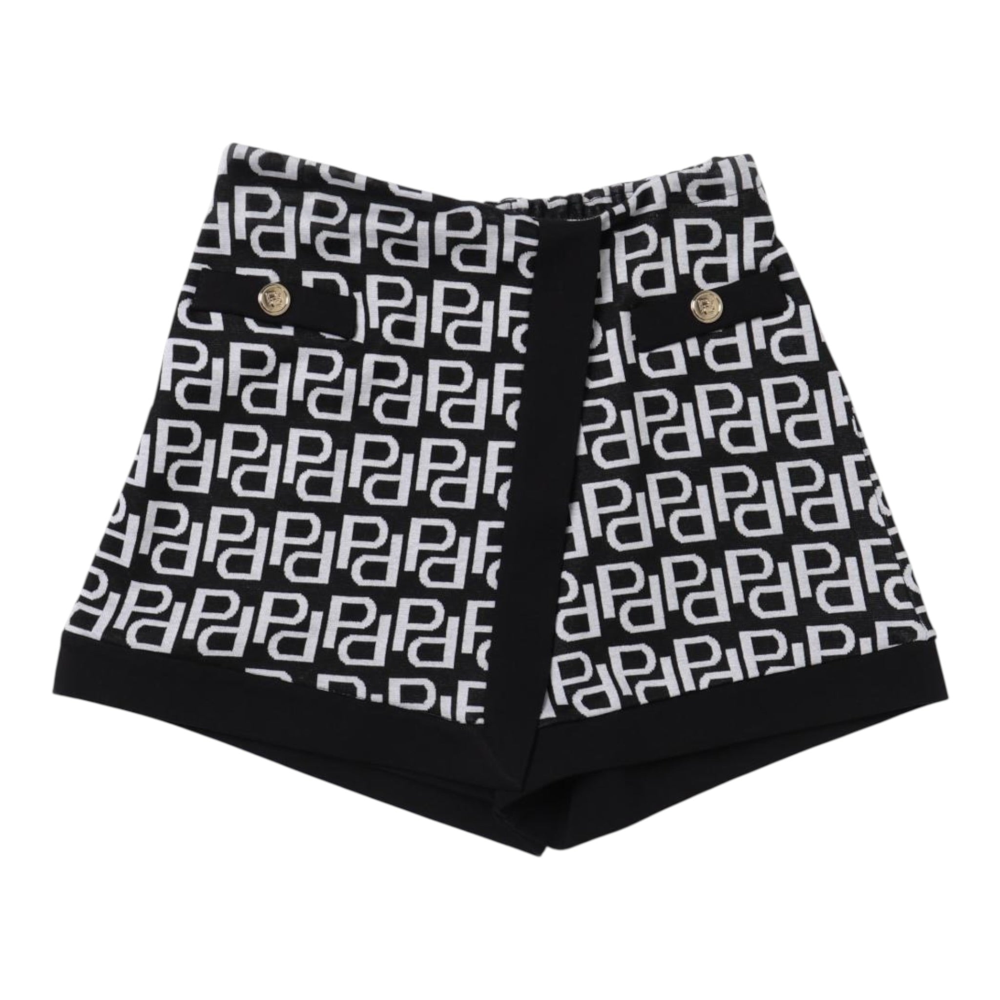 Pinko Short tinta unita Stampa Loghi Nero per Bambina F3PIJGST200 NERO PINKO 