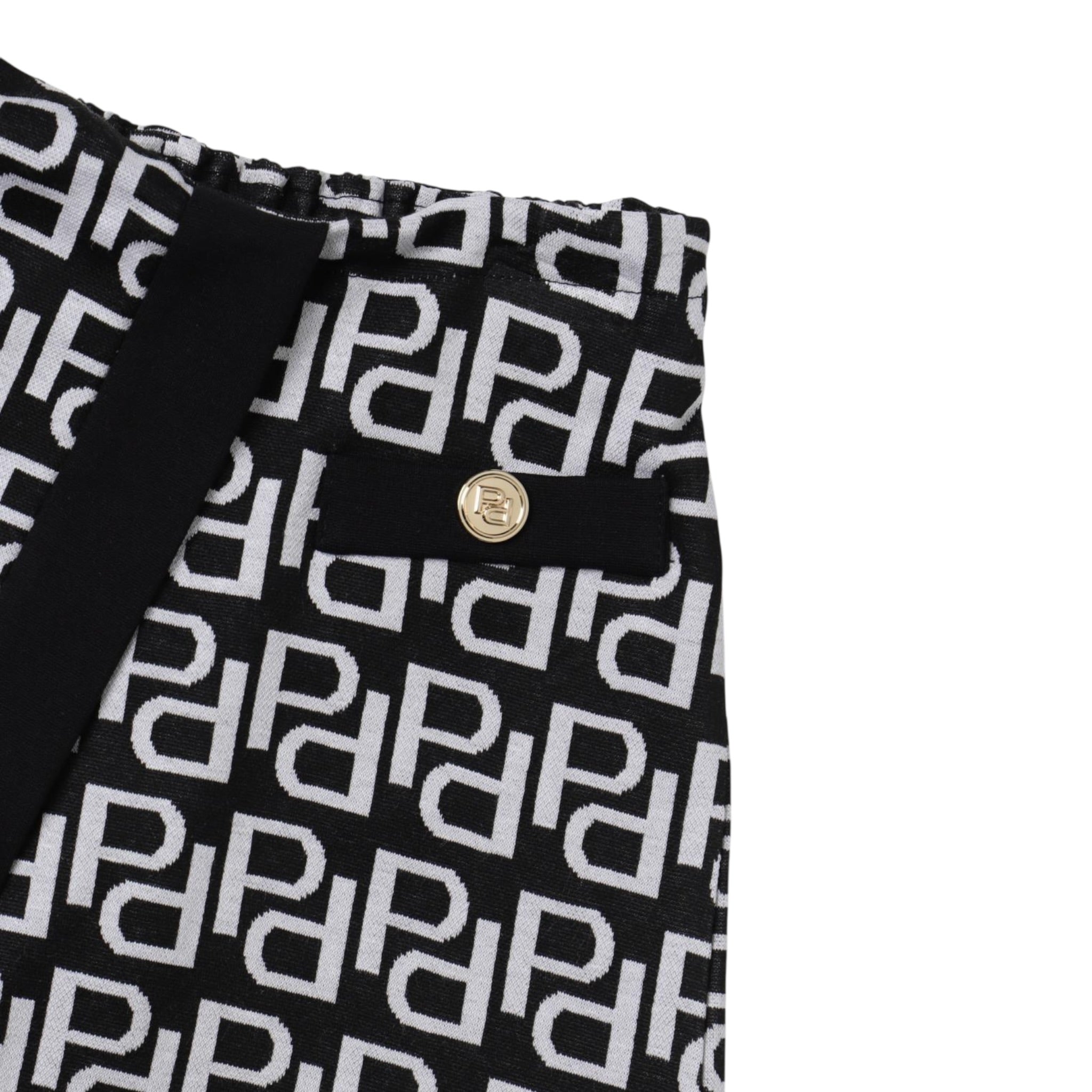 Pinko Short tinta unita Stampa Loghi Nero per Bambina F3PIJGST200 NERO PINKO 