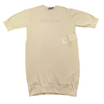 Pinko Abito Mezza Manica Tinta Unita con Logo per Bambina KFAB012 PANNA PINKO 