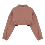 Pinko Camicia Manica Lunga Tinta Unita con Log per Bambina KFCA004 TERRA PINKO 