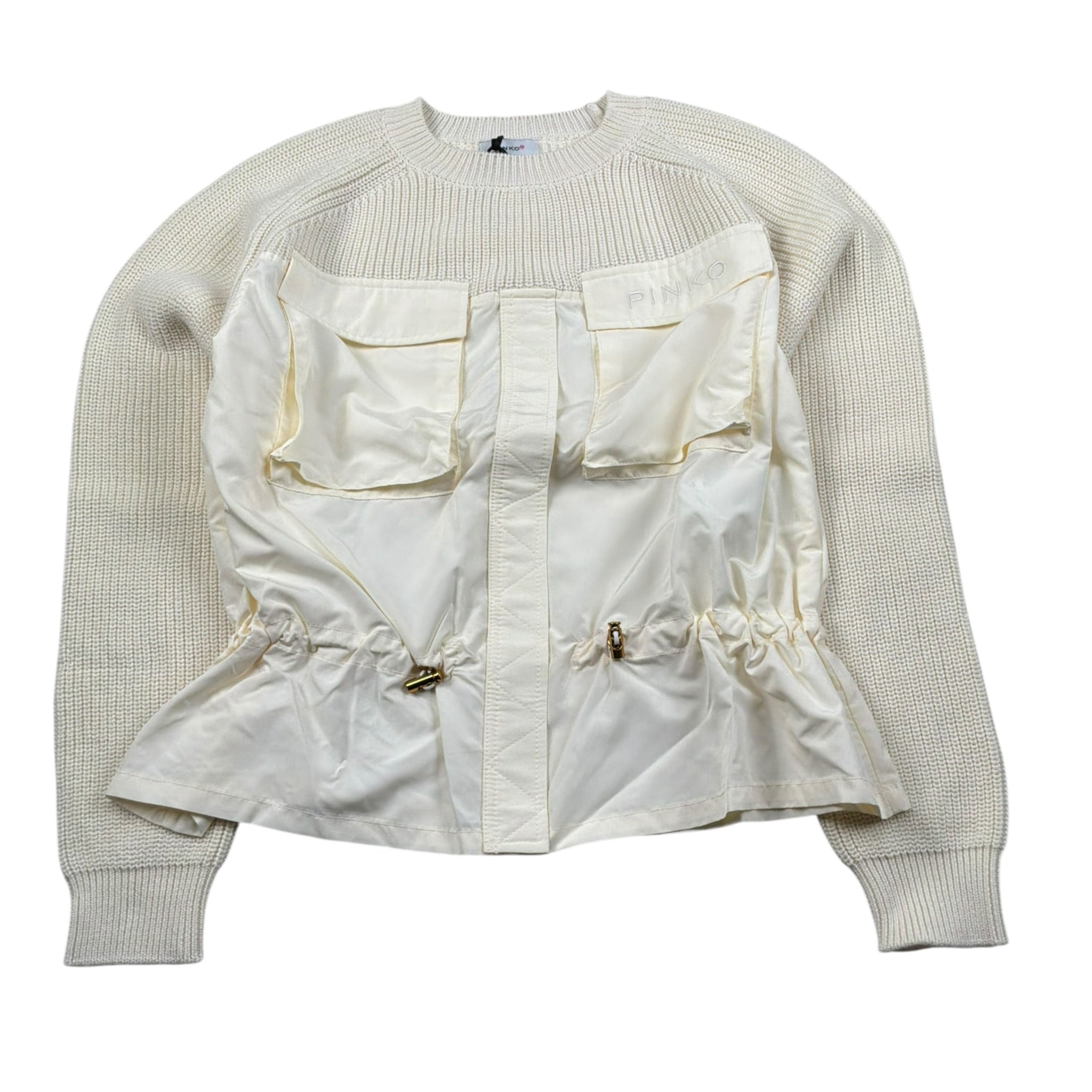 Pinko Maglia Girocollo Tinta Unita per Bambina KFMA001 PANNA PINKO 