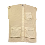 Pinko Gilet In Maglia Girocollo Tinta Unita per Bambina KFMA002 PANNA PINKO 