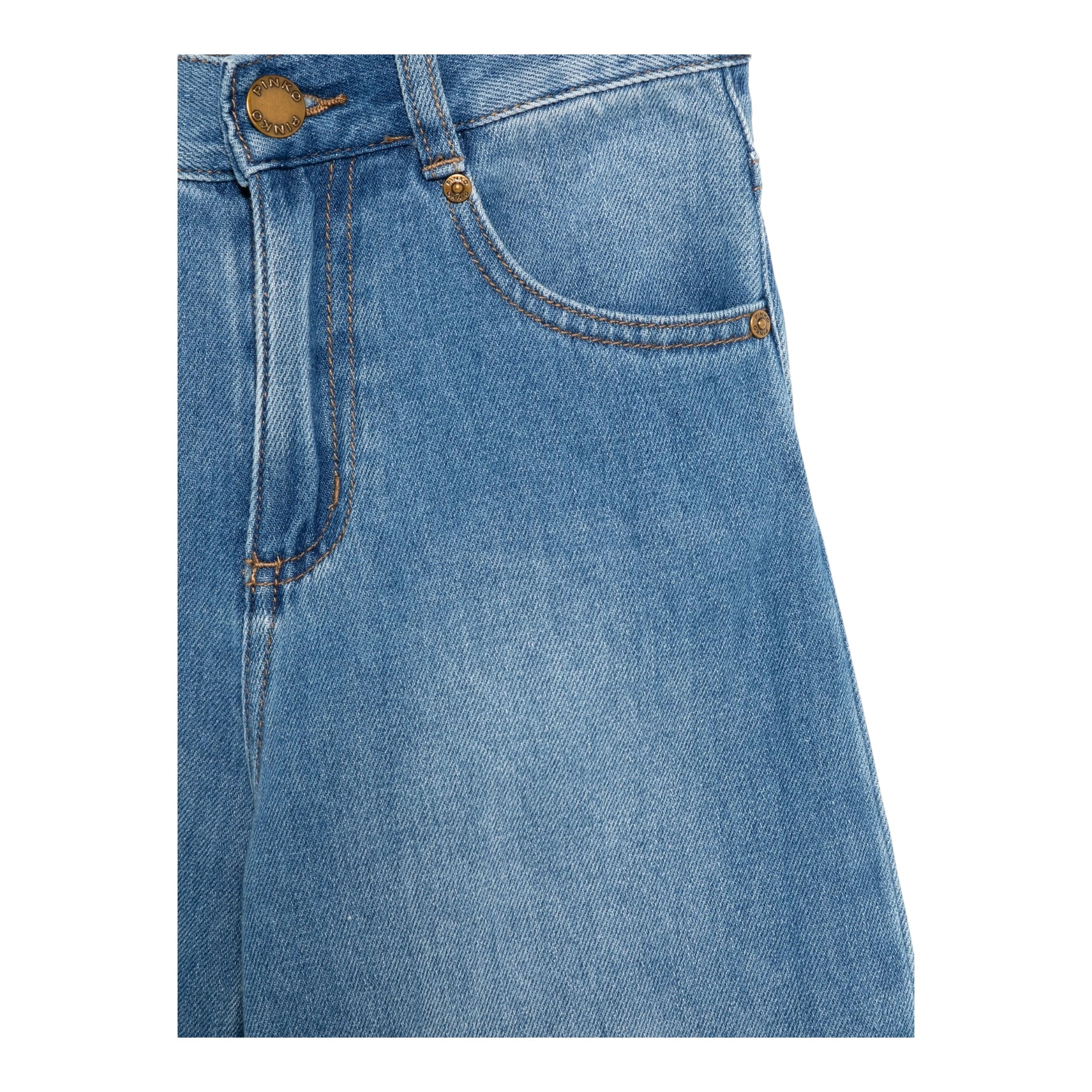 Pinko Jeans Tinta Unita con Logo  per Bambina KFPA012 AZZURRO PINKO 