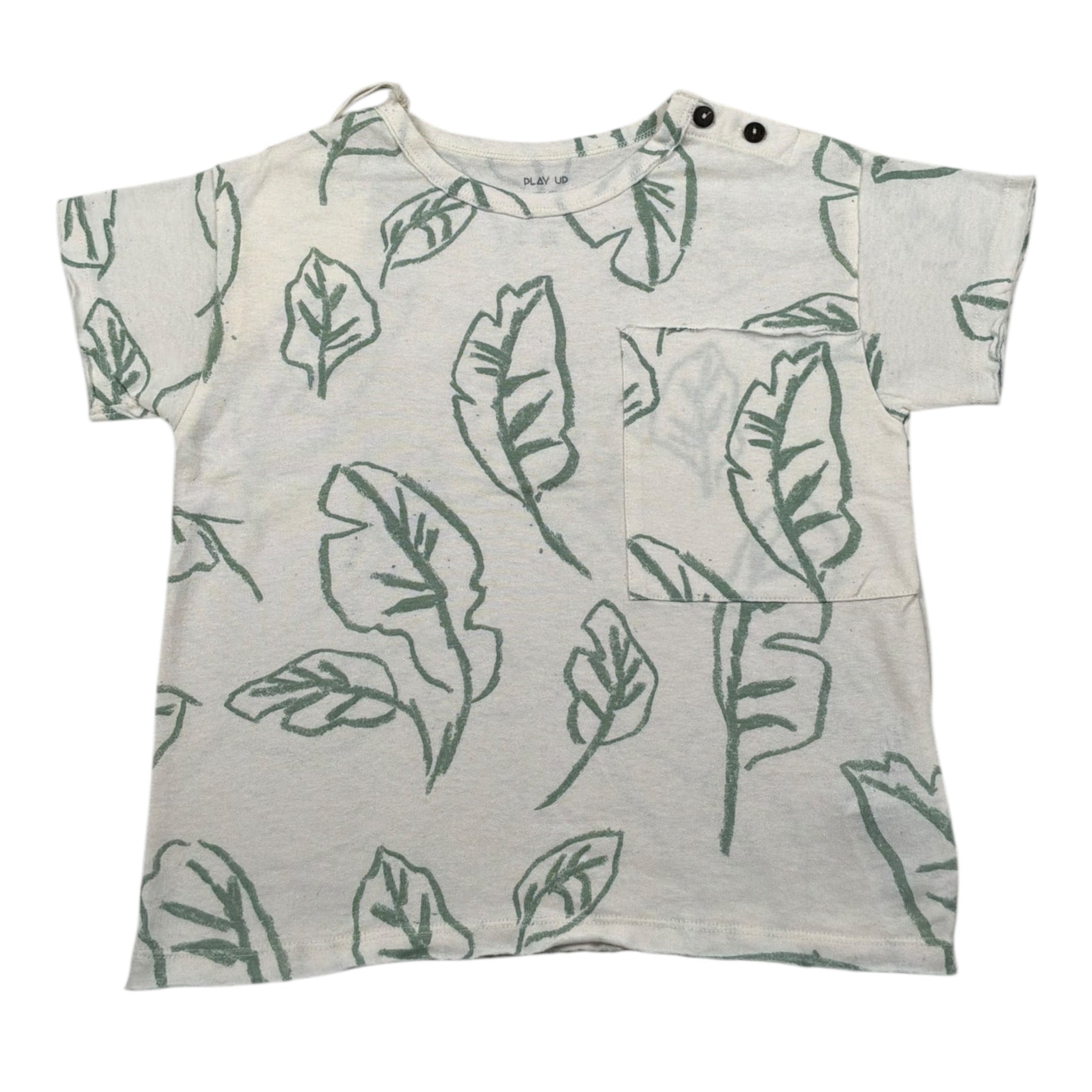 Play Up T-Shirt Girocollo Tinta Unita con Stampe per Bambino PA011AQ11055 PANNA PLAY UP 