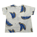Play Up T-Shirt Girocollo Tinta Unita con Stampe per Neonato PA011AQ11056 PANNA PLAY UP 