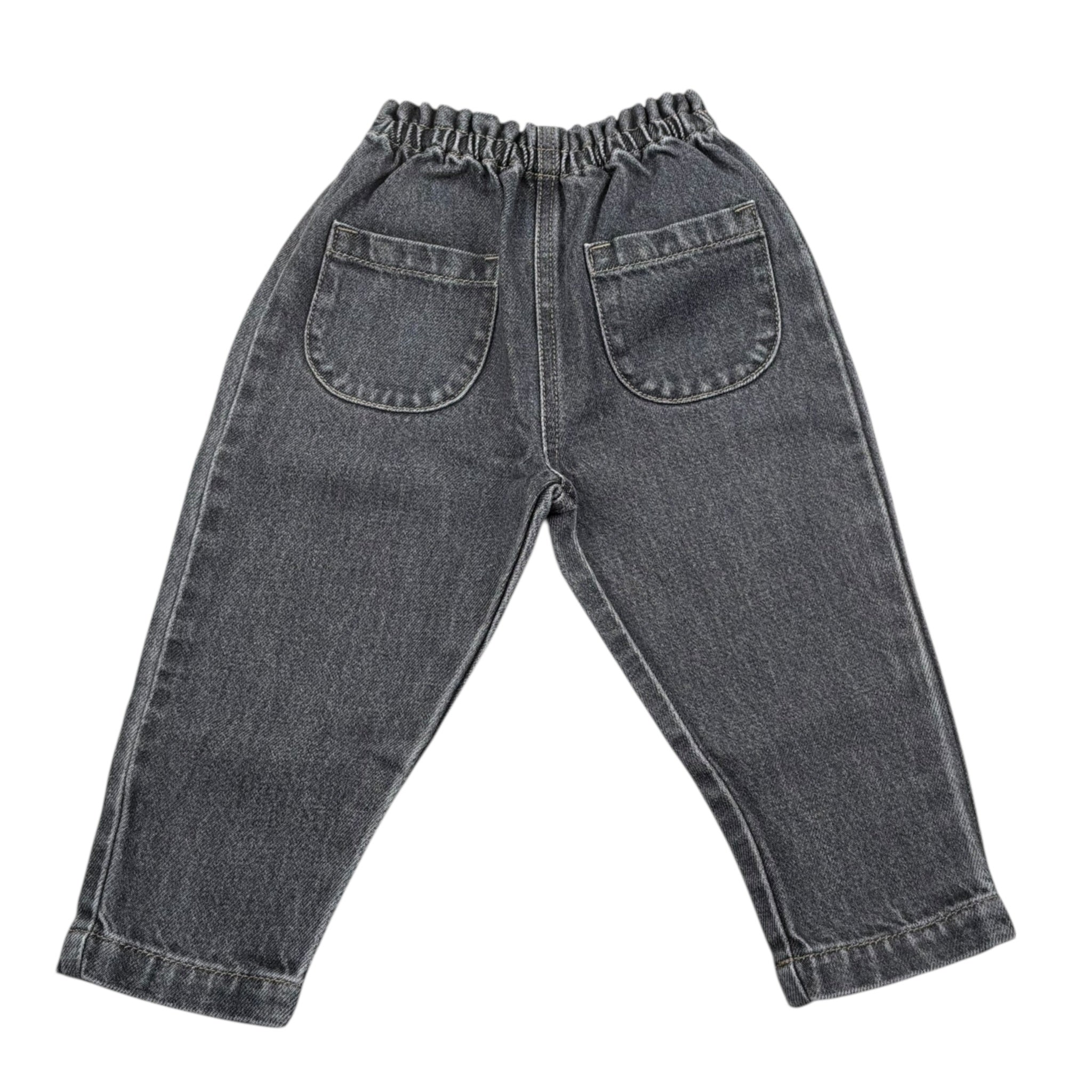 Play Up Jeans Tinta Unita con Elastico In Vita per Neonato PA022AP11605 NERO PLAY UP 