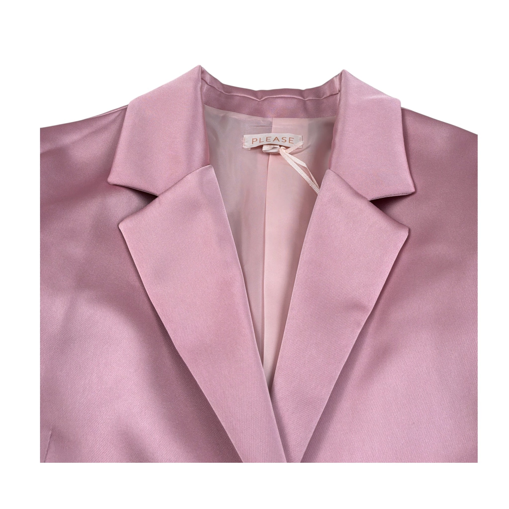 Please Giacca tinta unita In Raso Rosa per Bambina JB01310G73XXX ROSA PLEASE 