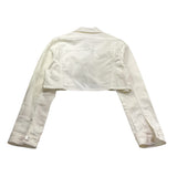 Please Giubbino In Denim Tinta Unita per Bambina JB18132G73 BIANCO PLEASE 