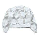 Please giubbinoTinta Unita con Zip E Ricami per Bambina JB37384G73 BIANCO PLEASE 