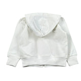 Please Felpa Tinta Unita con Zip E Stampa per Neonato LK06042B71N BIANCO PLEASE 