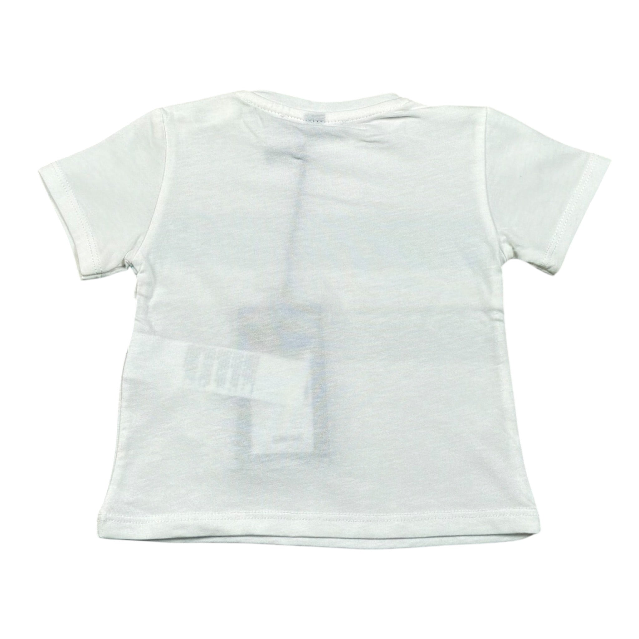 Please T-Shirt Tinta Unita con Stampa per Neonato MB00030B71 BIANCO PLEASE 