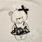 Please T-Shirt Tinta Unita con Stampa per Neonata MB12030G71 BIANCO PLEASE 