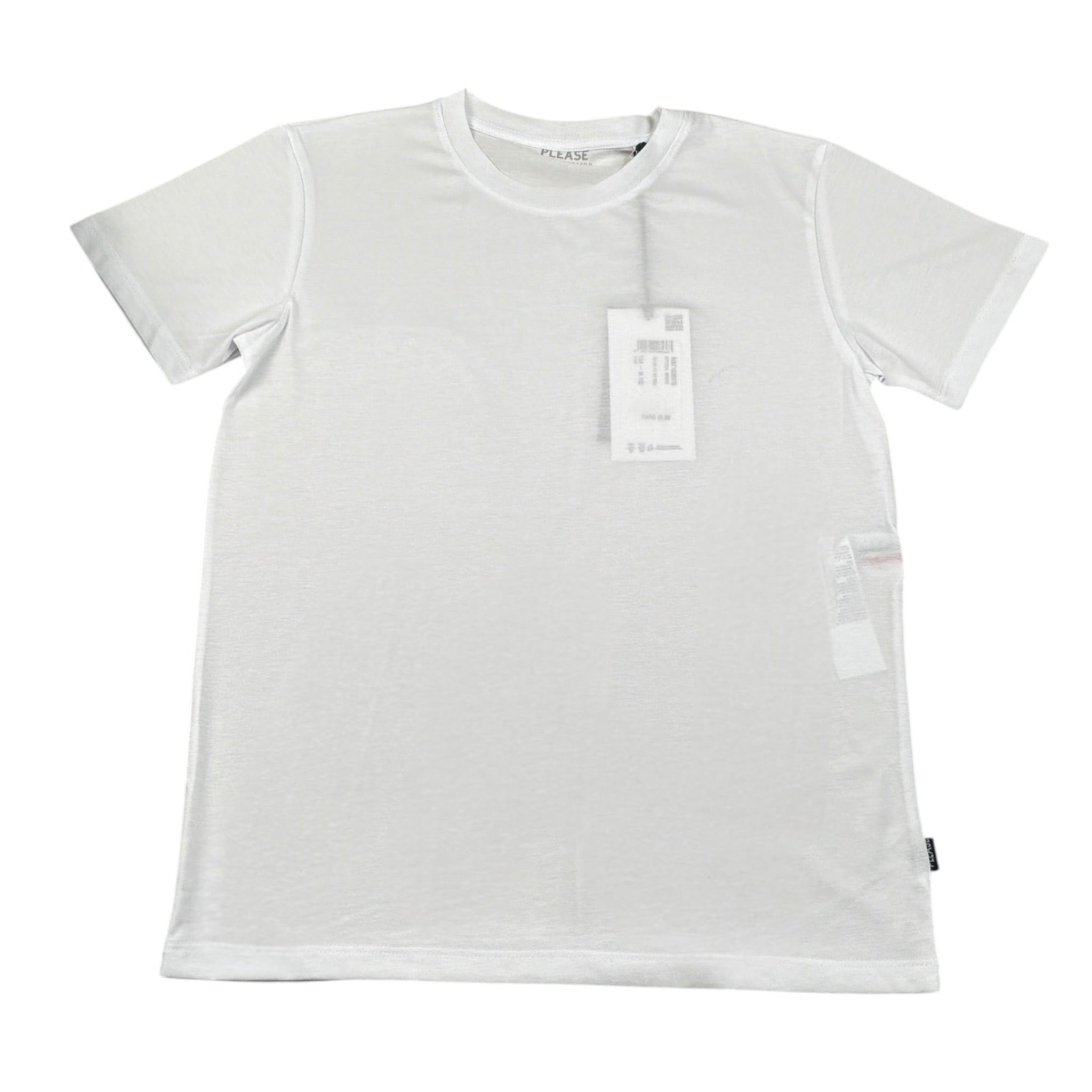 Please T-Shirt Girocollo tinta unita Bianco per Bambino MB21030B73XX BIANCO PLEASE 