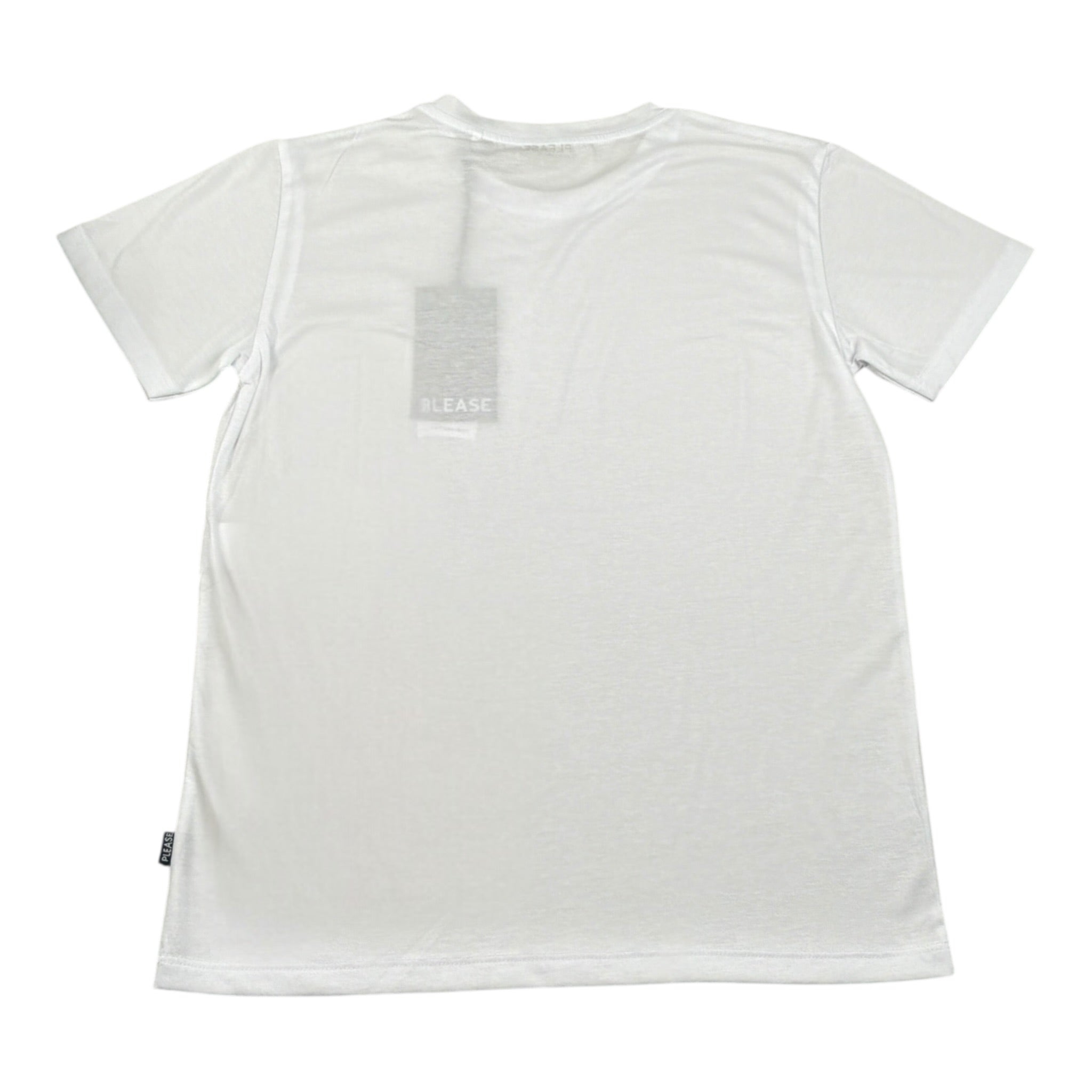 Please T-Shirt Girocollo tinta unita Bianco per Bambino MB21030B73XX BIANCO PLEASE 