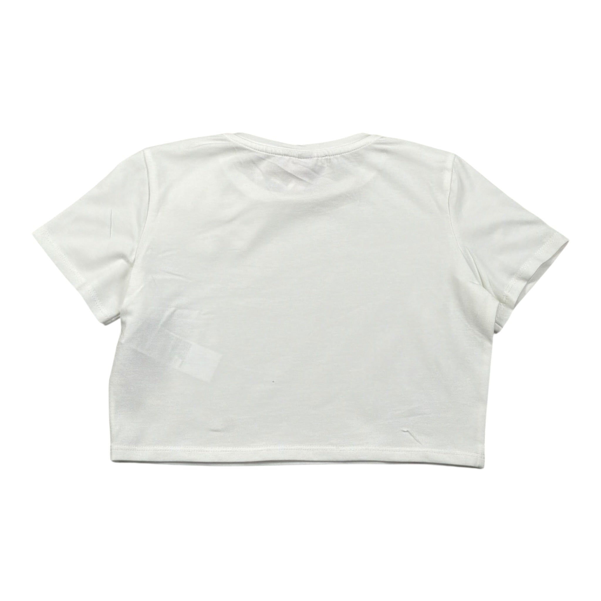 Please T-Shirt Tinta Unita con Applicazioni per Bambina MB23032G73 BIANCO PLEASE 