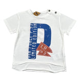 Please T-Shirt Girocollo tinta unita con Stampa Bianco per Neonato MB38030B BIANCO PLEASE 
