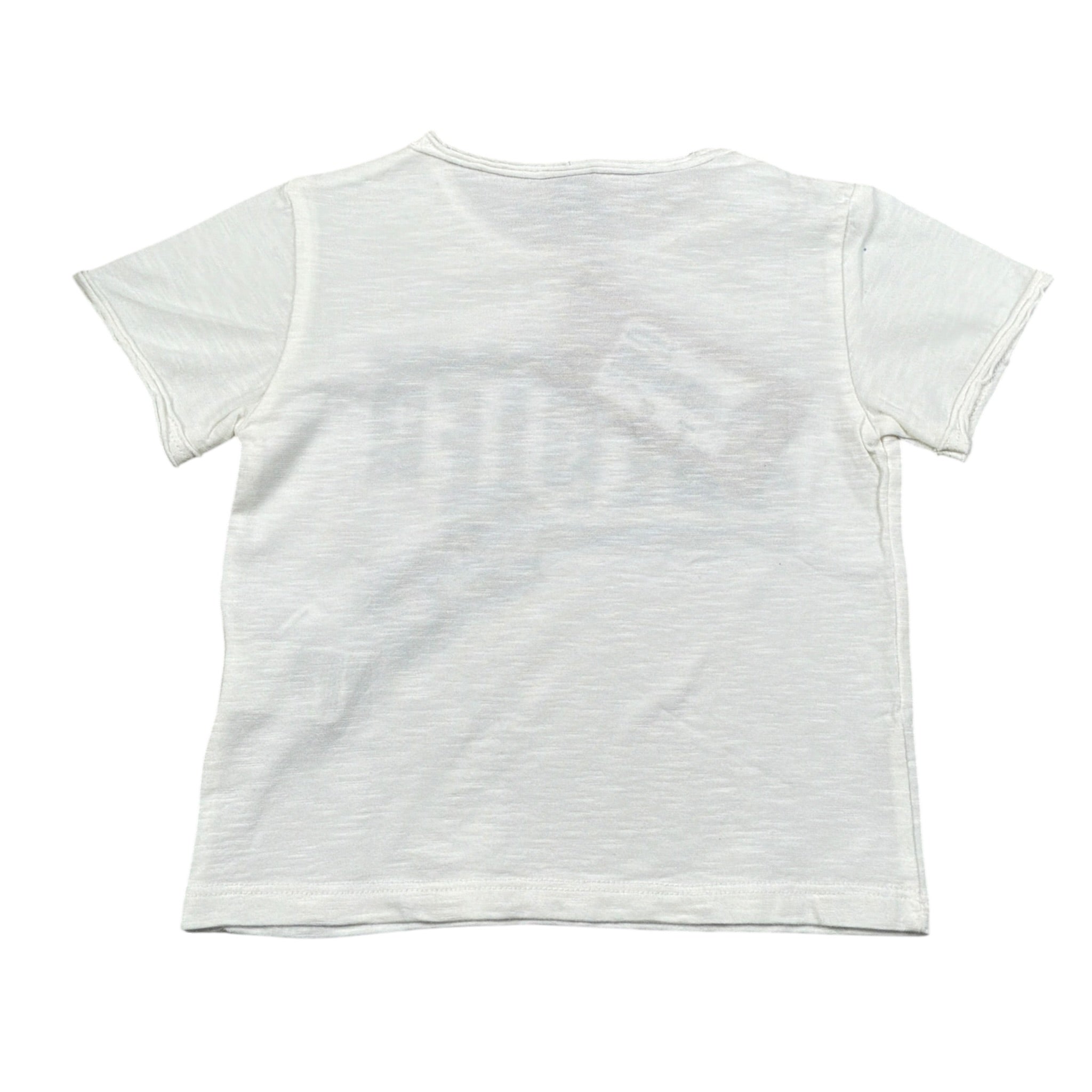 Please T-Shirt Girocollo tinta unita con Stampa Bianco per Neonato MB64030B BIANCO PLEASE 