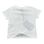 Please T-Shirt Girocollo tinta unita con Stampa Bianco per Neonata MBB1030G27 BIANCO PLEASE 