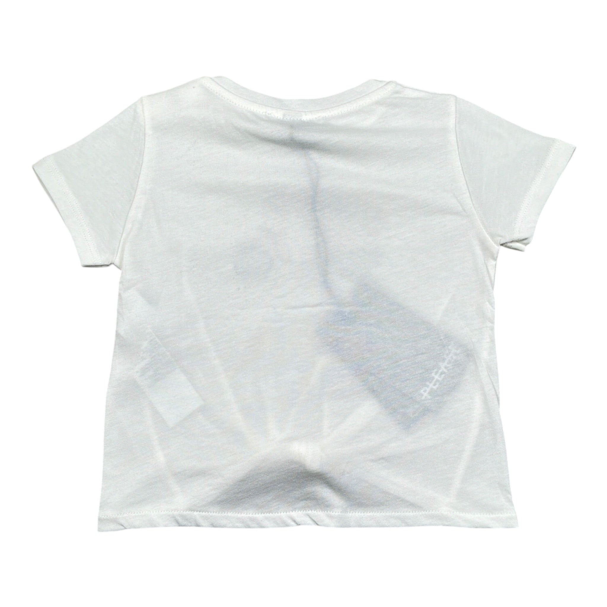 Please T-Shirt Girocollo tinta unita con Stampa Bianco per Neonata MBB1030G27 BIANCO PLEASE 