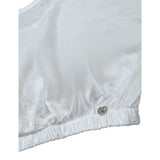 Please T-Shirt Tinta Unita con Elastico per Bambina MBC4030G72 BIANCO PLEASE 