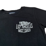 Please T-Shirt Girocollo tinta unita con Stampa Nero per Bambino MBC6030B72 NERO PLEASE 