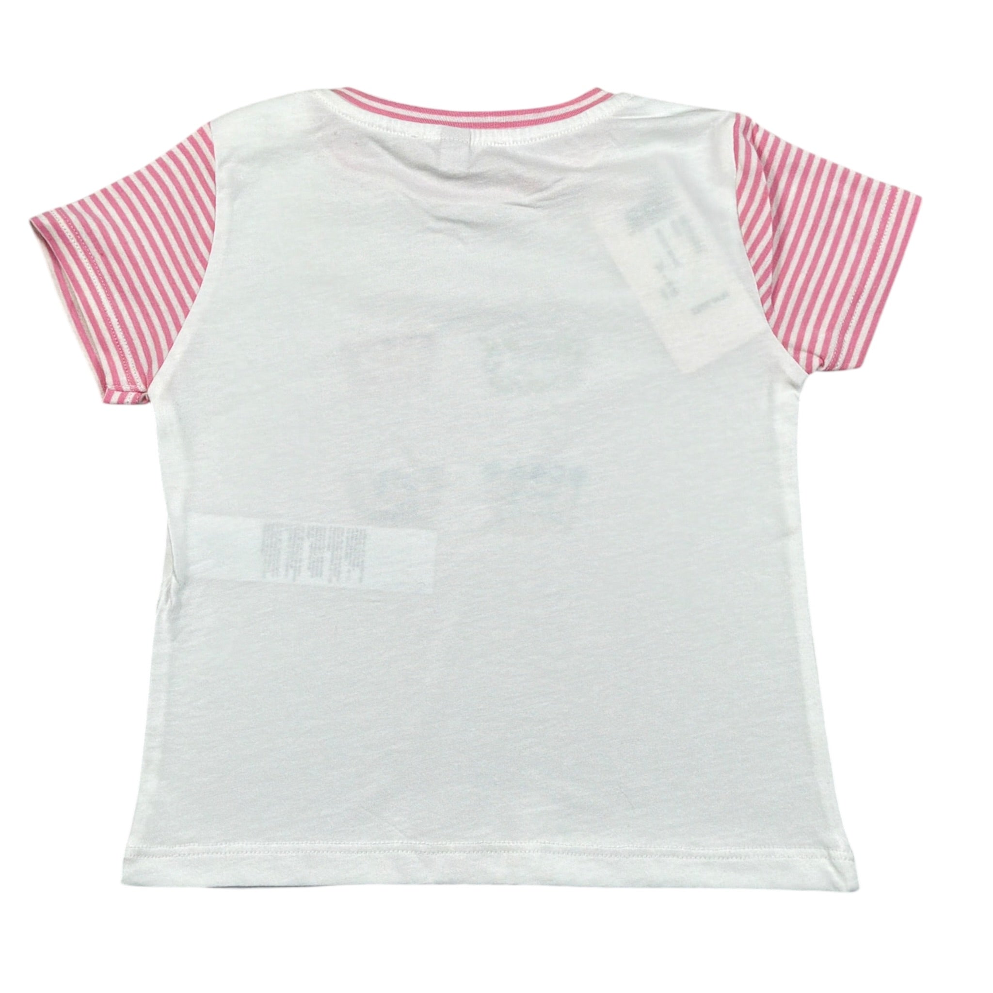 Please T-Shirt Girocollo tinta unita con Stampa Bianco per Bambina MBF3030G60 BIANCO PLEASE 