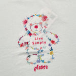 Please T-Shirt Girocollo tinta unita con Stampa Bianco per Neonata MBF4030G60 BIANCO PLEASE 