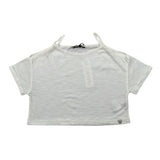 Please Top Mezza Manica Tinta Unita per Bambina MBG3030G72 BIANCO PLEASE 